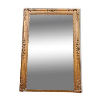 Empire period mirror in wood and gilded stucco circa 1810-1820