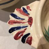 2 Ancient Ear Bowls (1950) - Hand-painted Quimper Ceramics