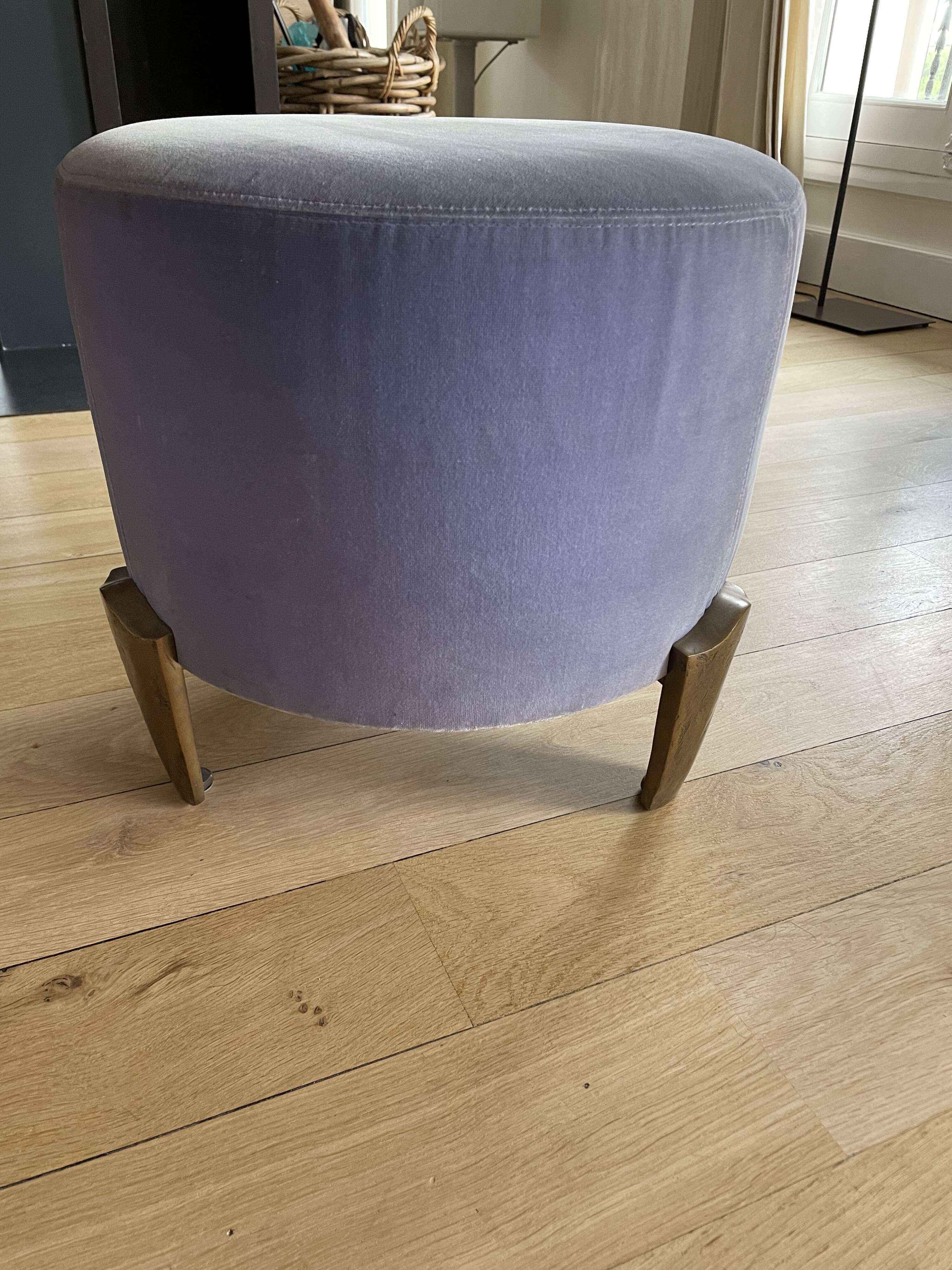 Pouf velours Garouste et Bonetti