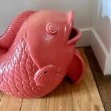Large vintage ceramic fish 60's unique piece