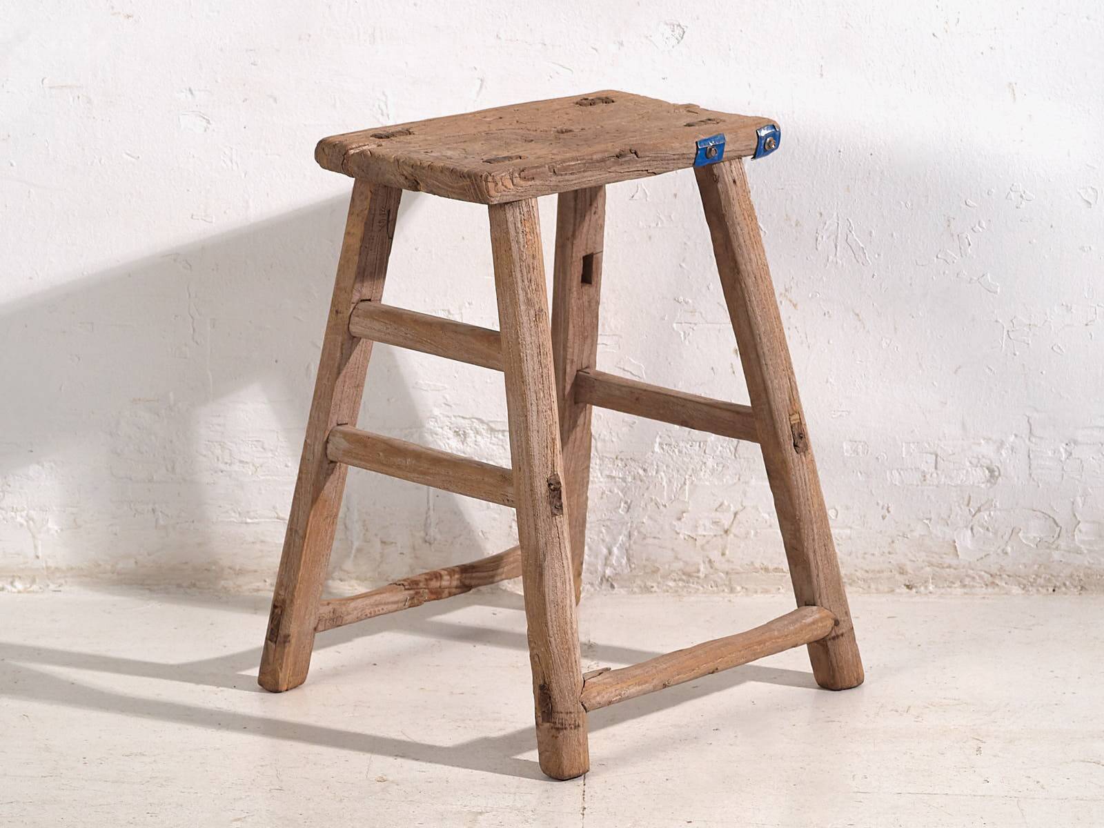 Pair of antique stools for bedside tables (circa 1900). Set of 2 pieces