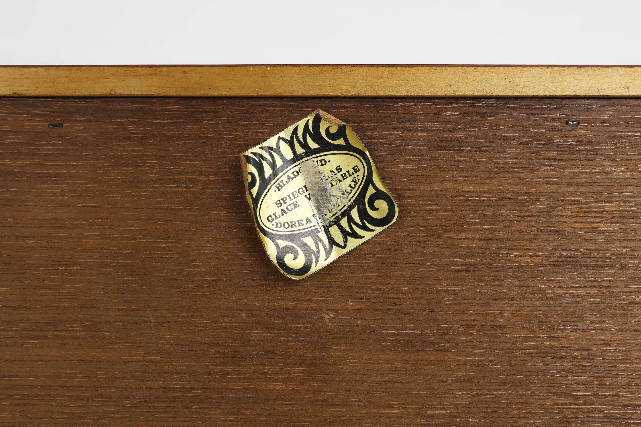 Large 20th century decorative Vintage gilded mirror, Belgium