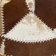 Vintage round cowhide rug 70