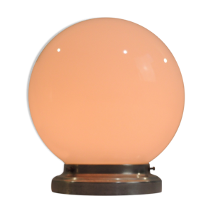 Plafonnier globe opaline vintage