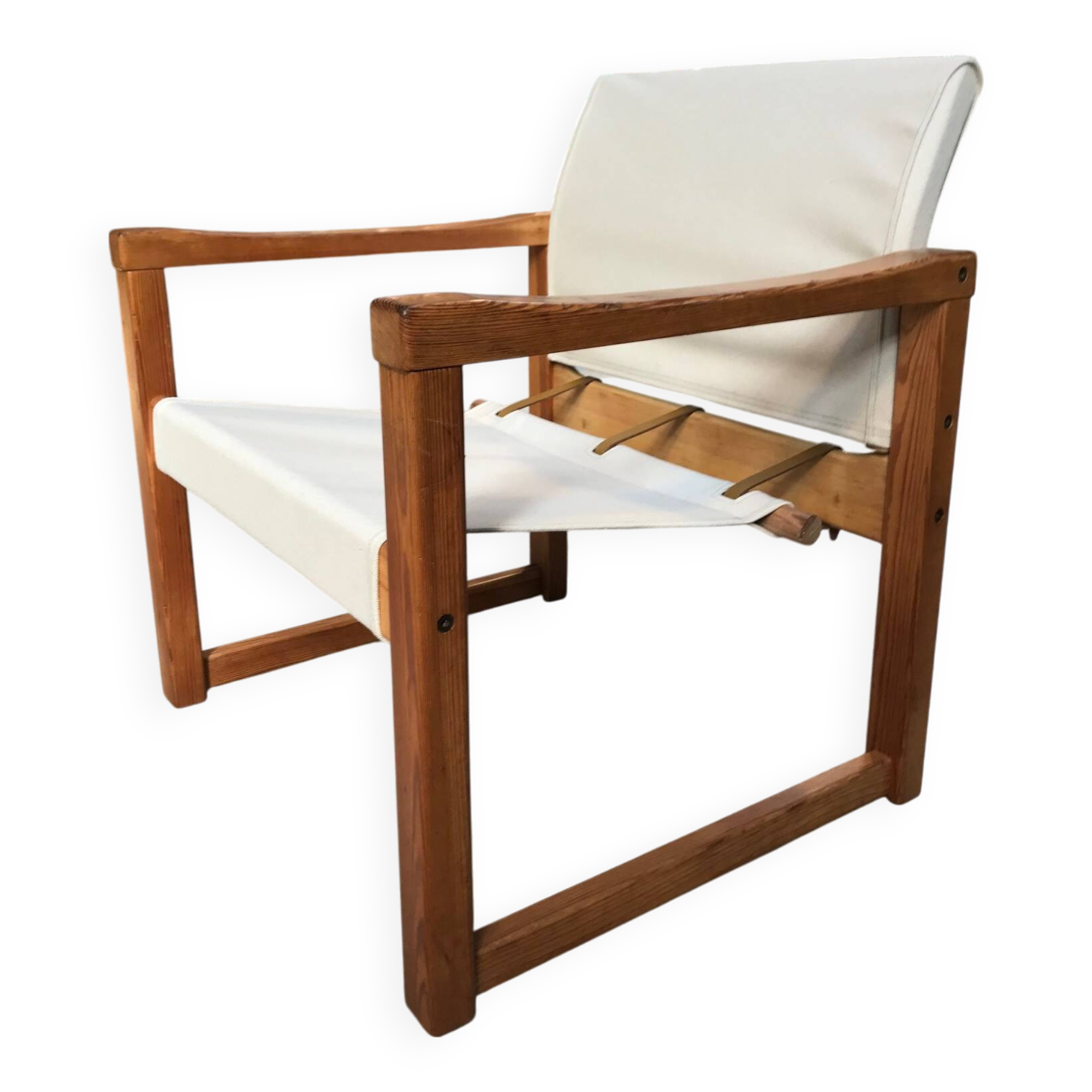 Vintage armchair by Karin Mobring from the 70s, new fabric and straps