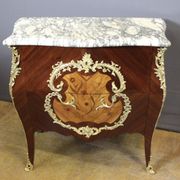 Louis XV style commode in marquetry around 1900