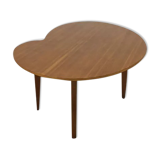 Table d'appoint haricot bois pied compas, années 50