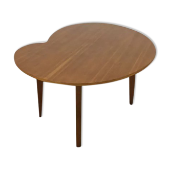 Table d'appoint haricot bois pied compas, années 50