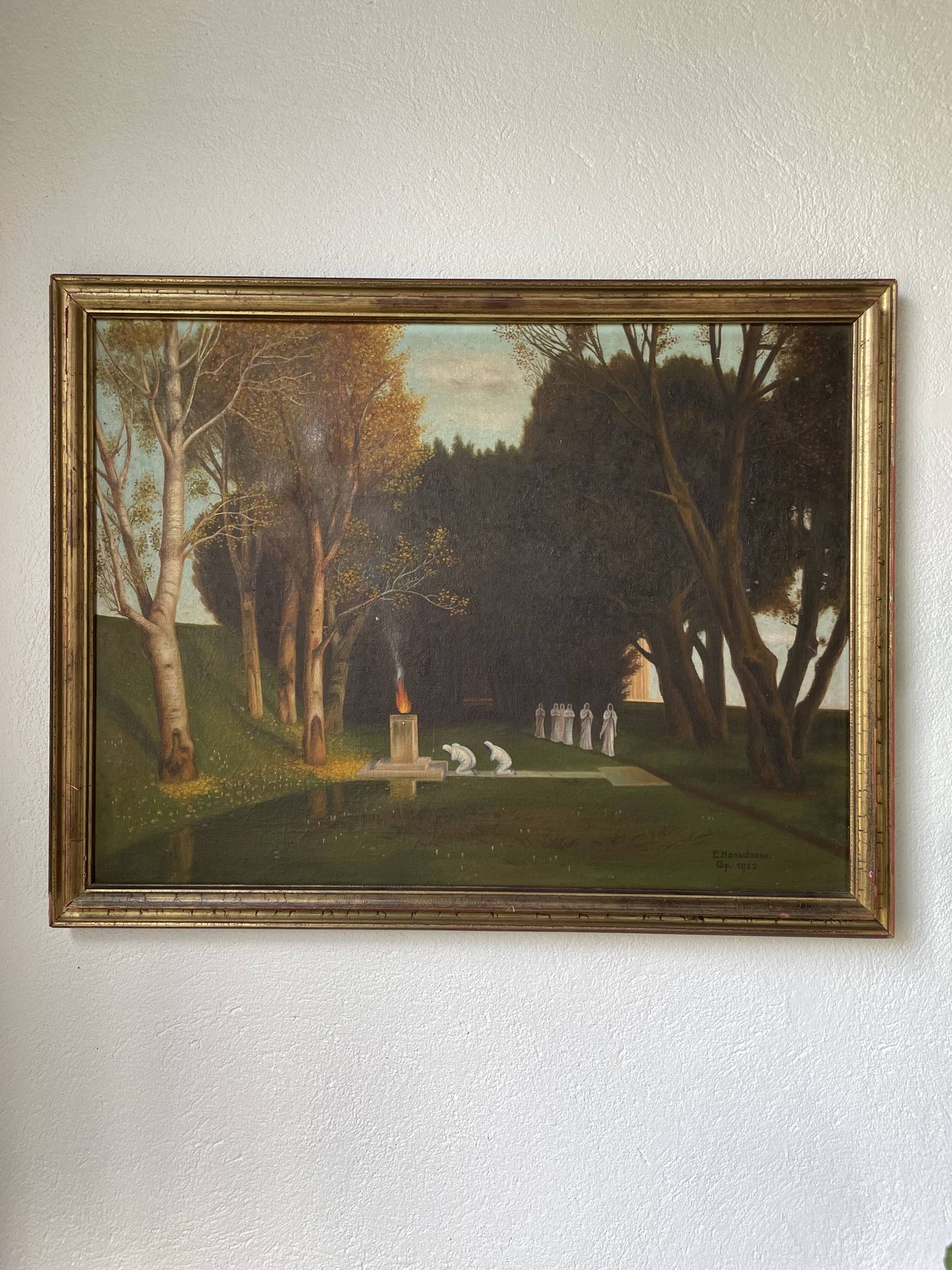 Oil on canvas The Sacred Grove