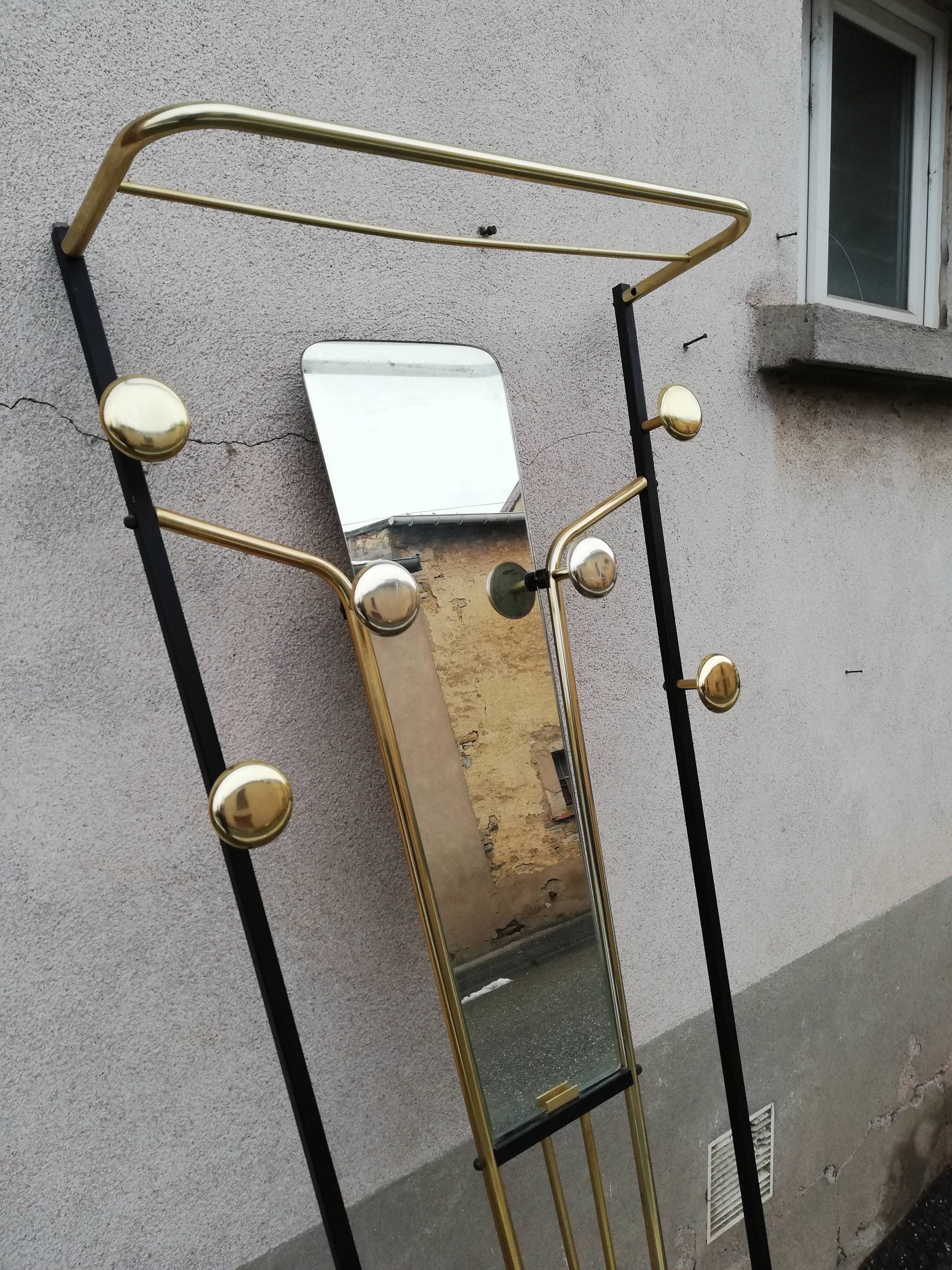 Black and gold vintage wall coat holder