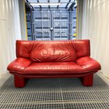 Nicoletti Salotti - 2-seater red leather sofa