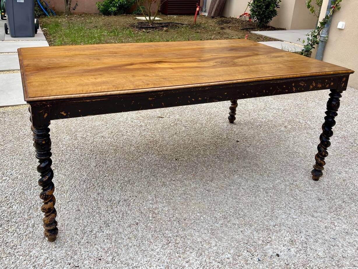 Walnut wood dining table