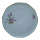 Large round Limoges porcelain plate – Floral decoration of Violets / Pansies