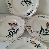 Antique Longchamp plates – “Tulips” model – 1950s-1960s