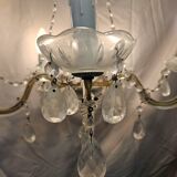 Vintage 5-arm tassel chandelier.
