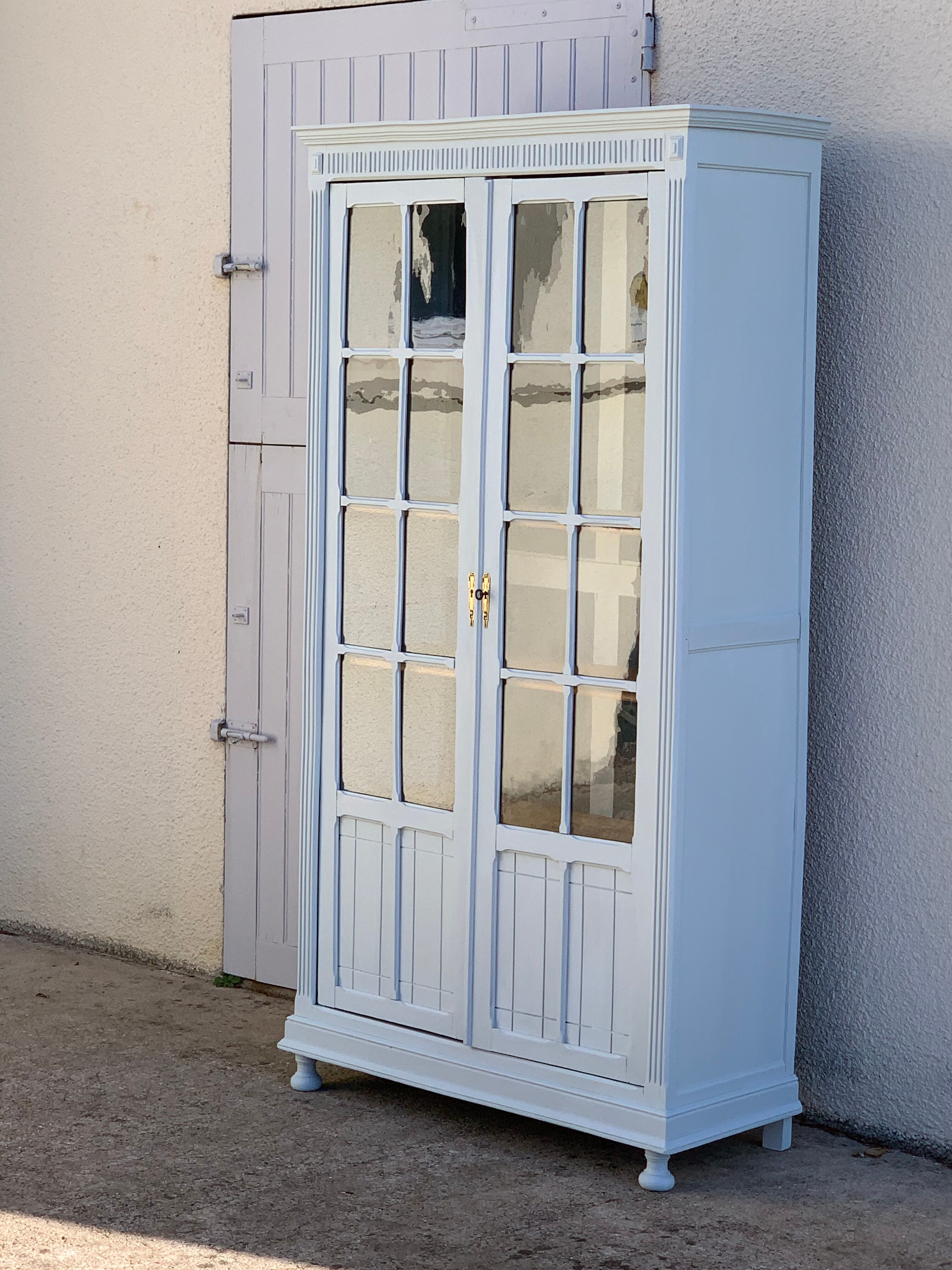 Glass-glazed Parisian wardrobe 1920