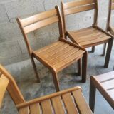 Set of 6 vintage wooden chairs