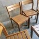 Suite de 6 chaises vintage en bois
