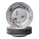 7 dessert plates Bernardaud Limoges porcelain with floral decoration from the 1920s to 1950s.