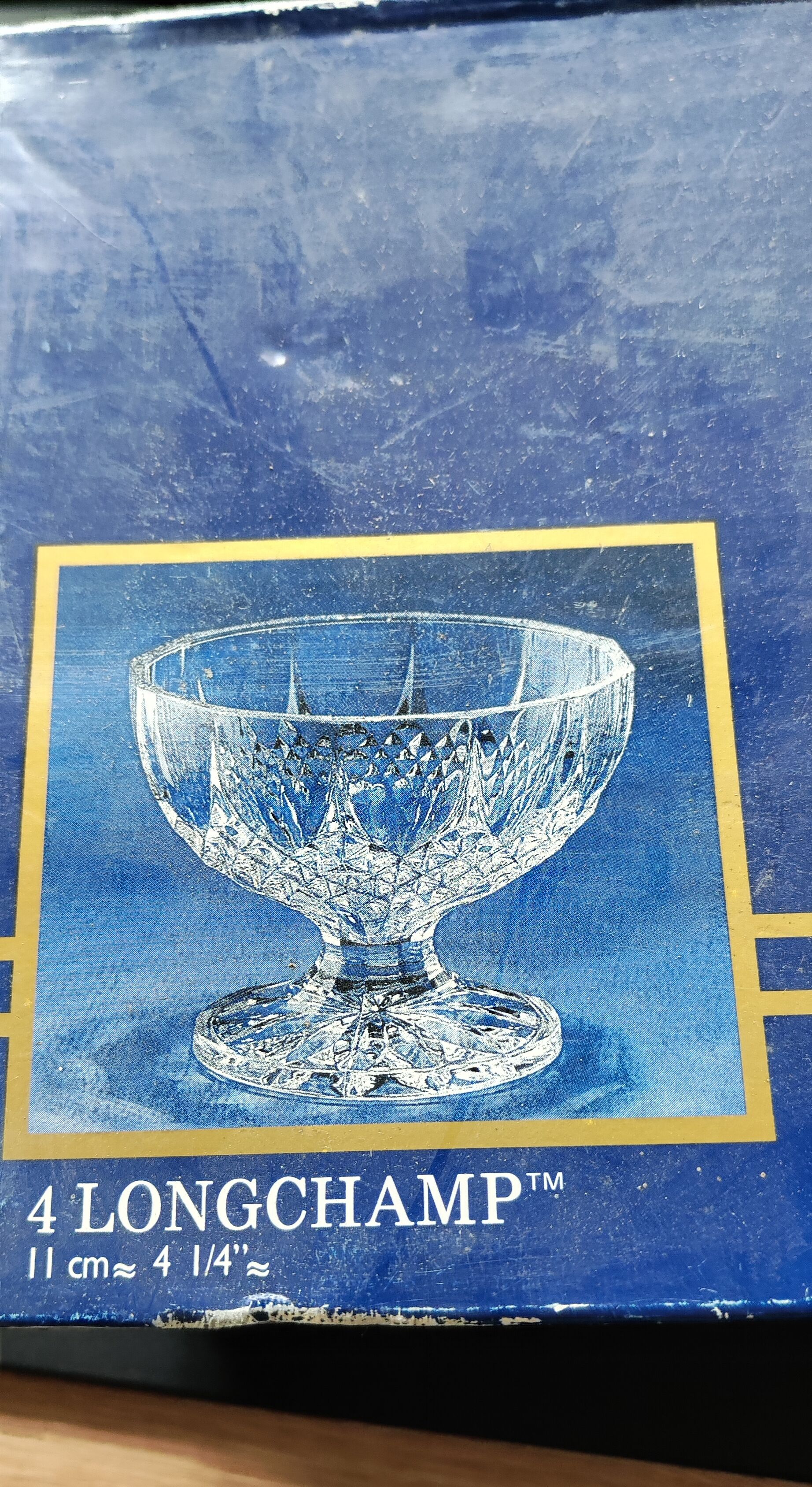 Set of 4 crystal fruit bowls