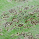 Anatolian handmade vintage rug 275 cm x 186 cm