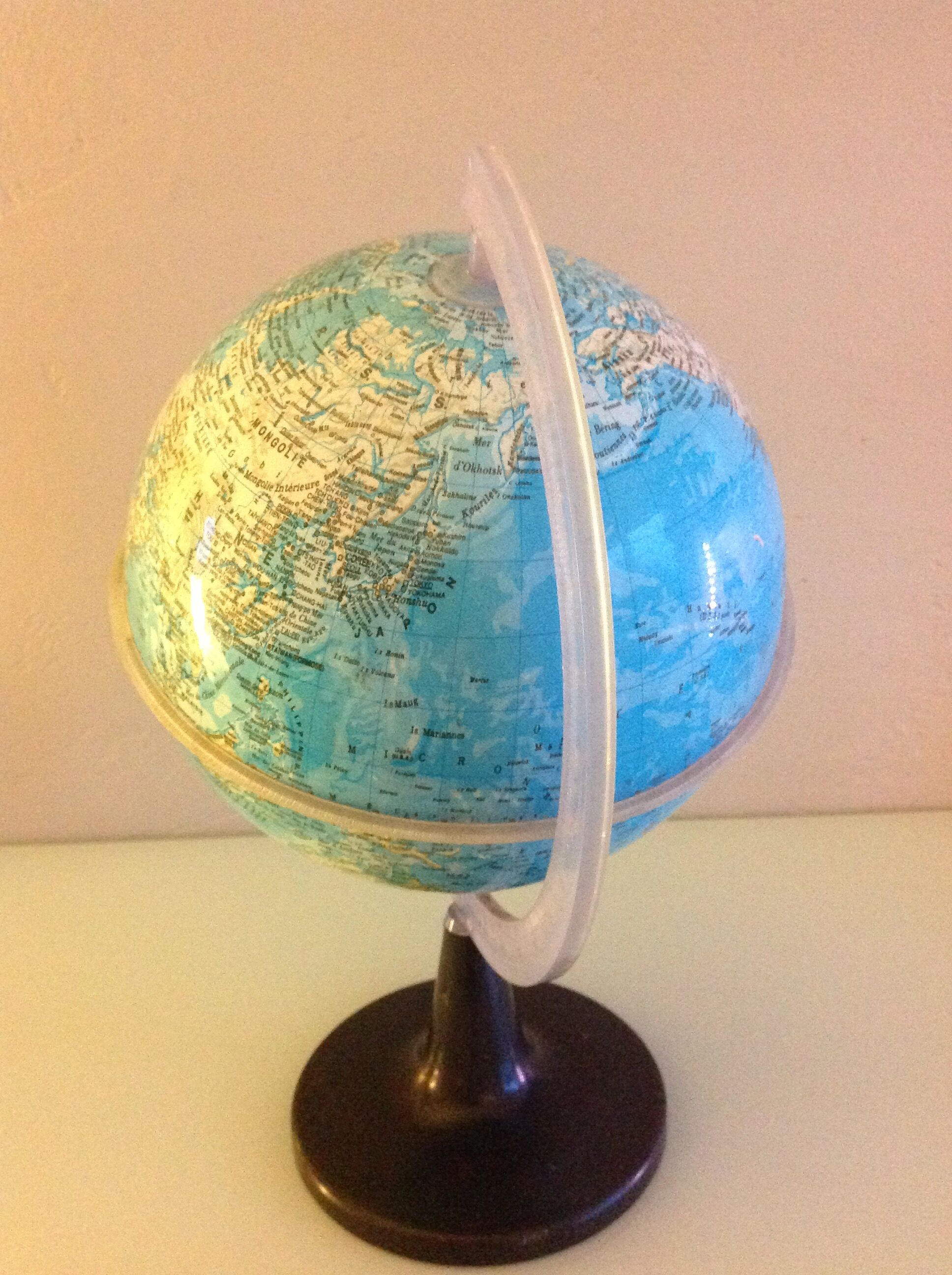 Earth globe, vintage 70s-80s