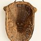 Rare polychrome wicker bull's head trophy, circa 1950.