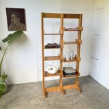 Bookcase on solid beech legs from the 80s
