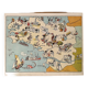 Old poster illustrated map of Brittany 1937 - JP Pinchon
