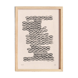 illustration on paper - abstract painting B110 signed Eawy