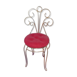 Chaise de chambre metal dore vintage