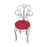 Chaise de chambre metal dore vintage