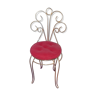 Chaise de chambre metal dore vintage
