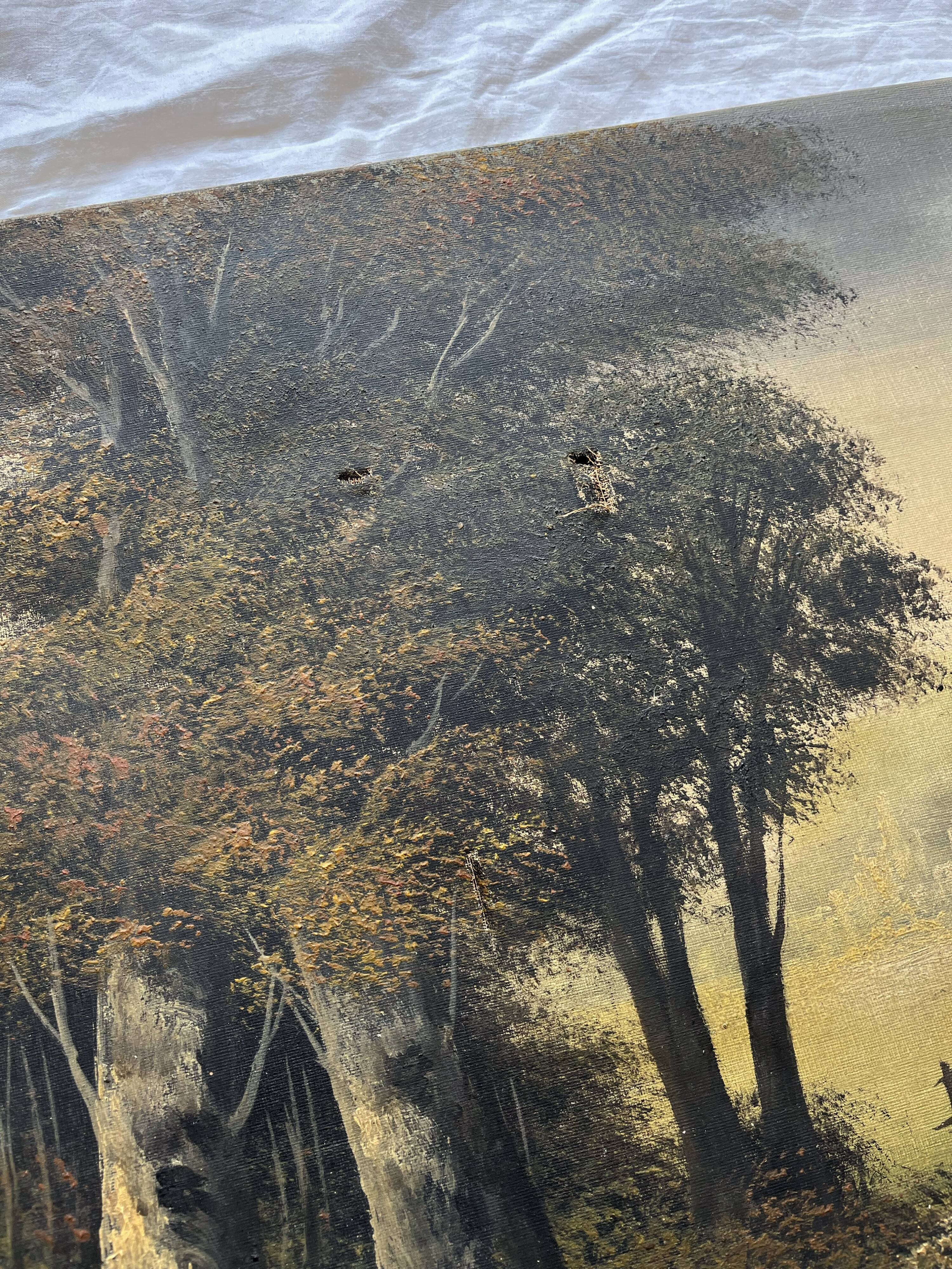 Oil painting on canvas, 19th century