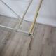 Table d'appoint pliante en plexiglas et laiton 1970