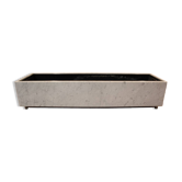 Large 1960s Knoll Style Marble and Brushed Steel Planter