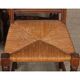 Ensemble de 8 chaises paillées en bois massif, 1940