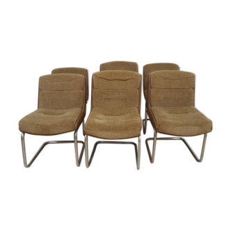 Suite de 6 fauteuils années 1970