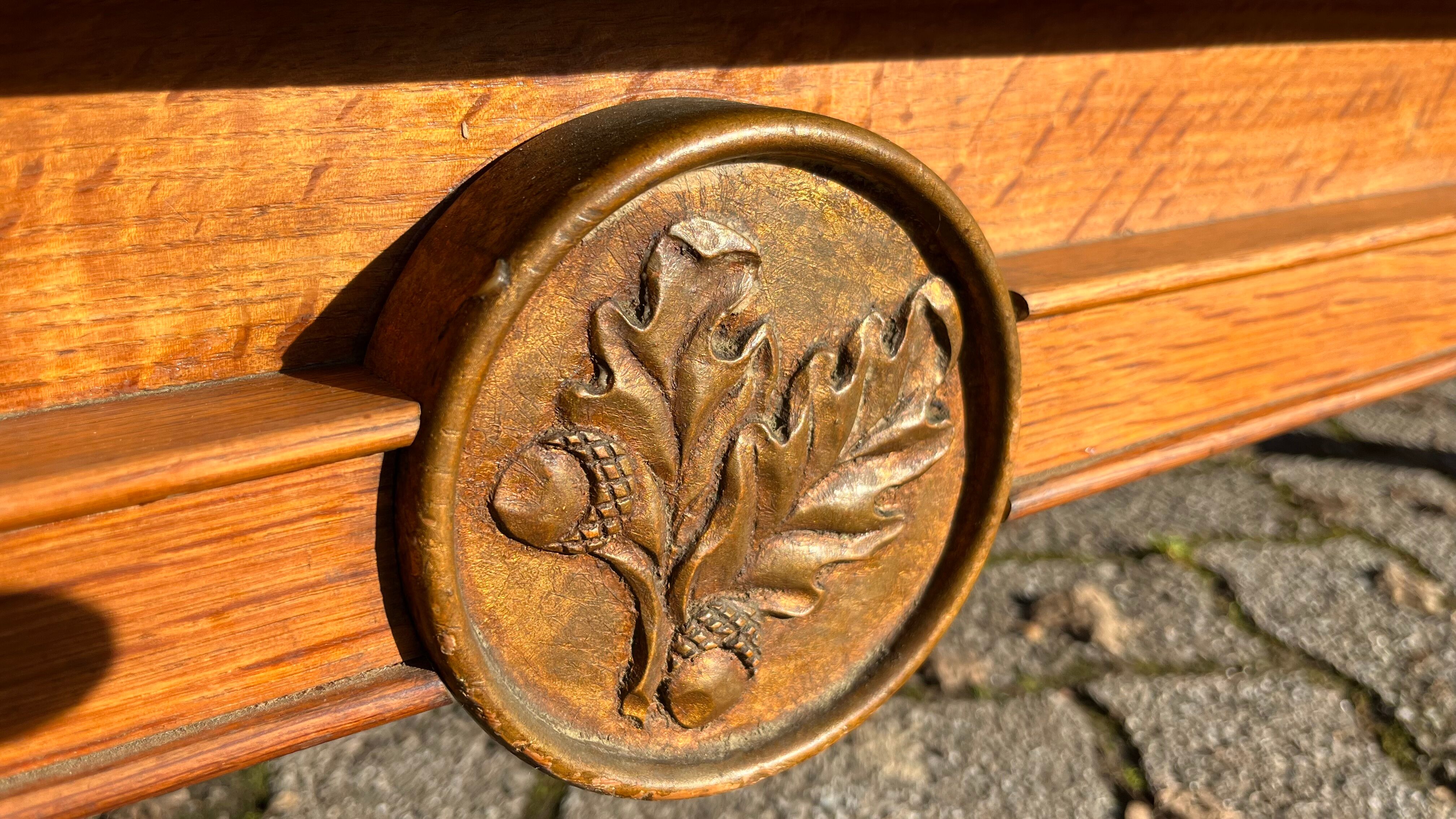 Oak and marquetry row 50s