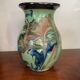 Vintage flamed glazed terracotta vase