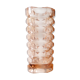 Glass faceted vase pink