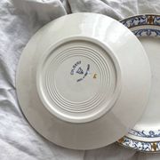 4 “Colbert” ironstone dessert plates from Creil and Montereau