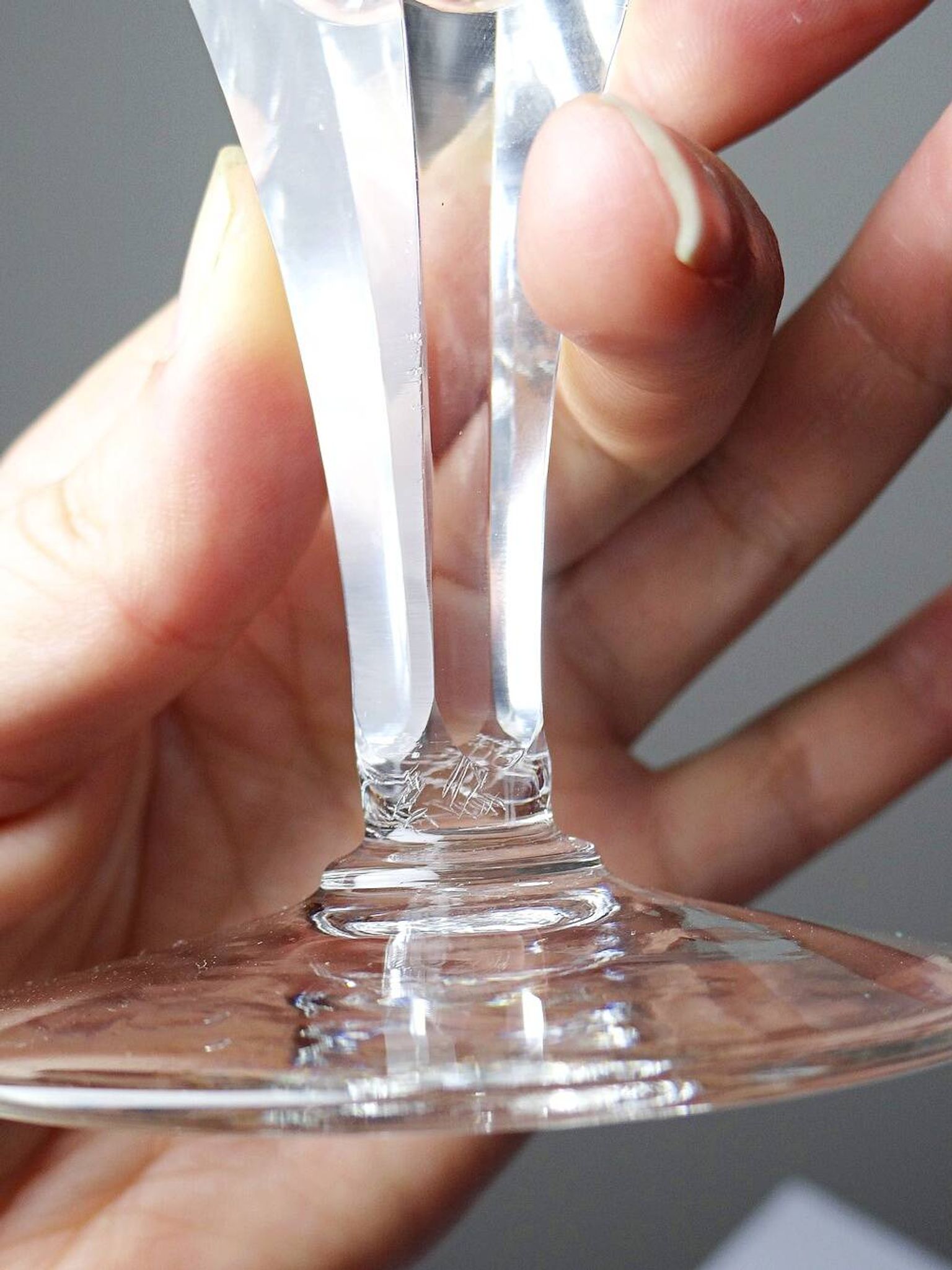 Antique service of 6 cut crystal glasses attributed to Moser, Bohemia.