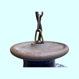 60s Rare Blue Ceramic Hanging Light from Denmark | Danish Ceramic Pottery Lamp Made In The 1960s