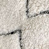 Moroccan Berber carpet blessed ouarain ecru with black diamonds engraved 325x200cm