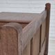 1960s, Danish bench, dark solid oak wood, plywood.