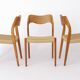 Set of 6 Niels Otto Møller Model 71 Dining Chairs, 1960s, Danish Vintage