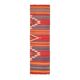 1970s Turkish Oushak Handmade Wool Cotton Orange Kilim Runner 72x252