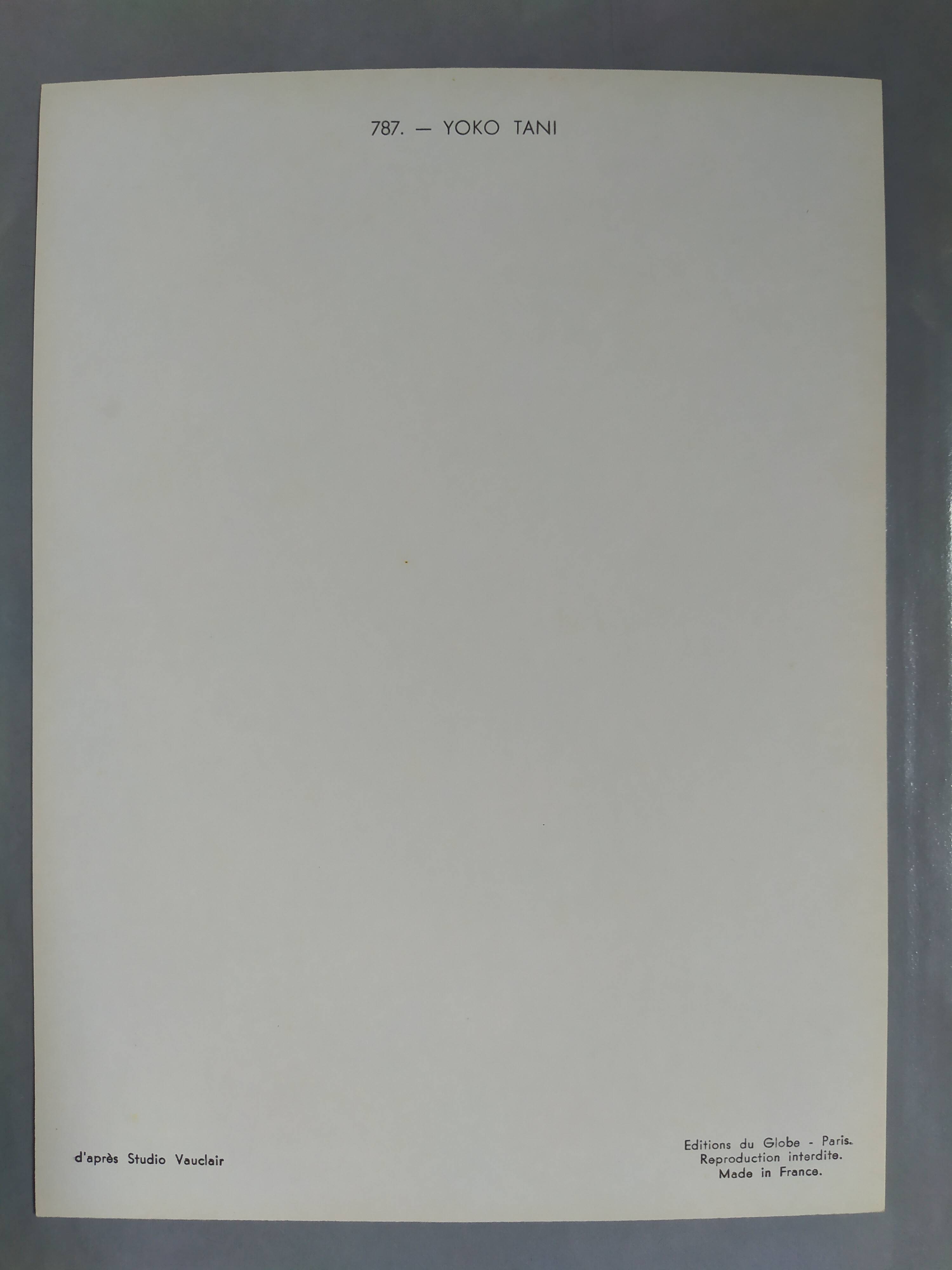 Original photograph of "Yoko Tani" around 1960.