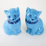 Ceramic cat figurines, Swedish design, 1970s, manufactured by Guldkroken